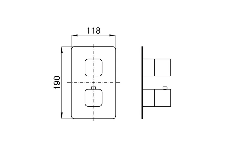 LOUNGE, Зовнішня частина термостатичного змішувача smart box, copper (100181018) зображення 3