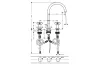 Змішувач Axor Archivio 190 Cross для умивальника на 3 отвори, Stainless Steel Optic 34027800 зображення 2