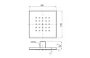 SQUARE, Бокова форсунка для душу, brushed titanium (100280736)  зображення 3