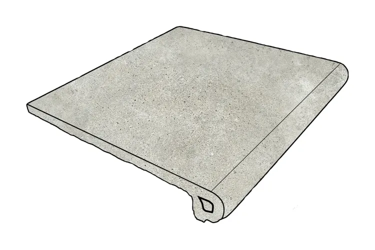 URBAN GRIS Peldano Redondo 970032 сходинка заокруглена з капіносом 29.7х33х1.4 PZ287 image 1