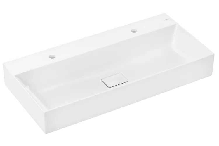 Умивальник Xevolos E 1000/480 з 2-ма отворами, без переливу, SmartClean White (61110450) image 1