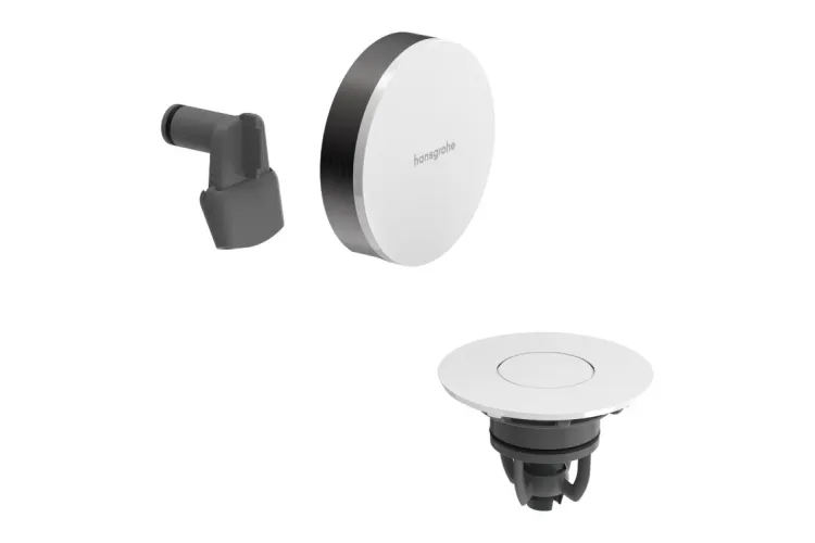 Зовнішня частина Exafill II до сифона на ванну з наповненням Brushed Black Chr/White Gloss 58119340 зображення 1