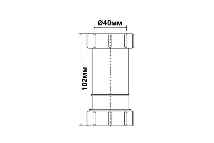 Муфта пластикова ∅40, 40GE-WH image 2