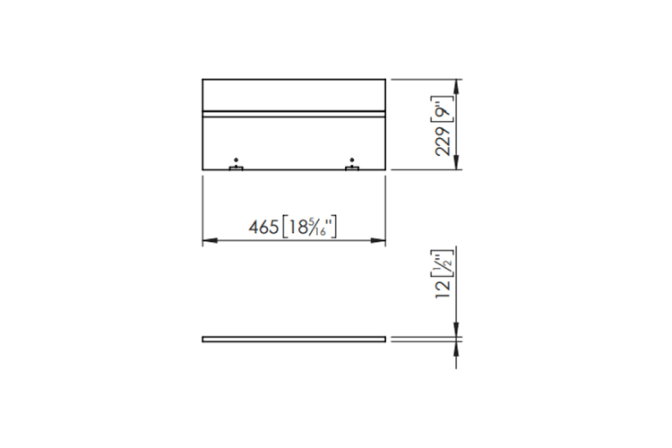 Поличка для драбини K ESTANTE 2 TOALLERO 46x23· 1.2h: матеріал KRION, біла (100142261) image 3