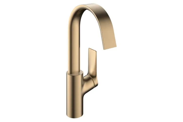 Змішувач Vivenis 210 для умивальника поворотний носик з д/к pop-up, Brushed Bronze (75030140) зображення 1