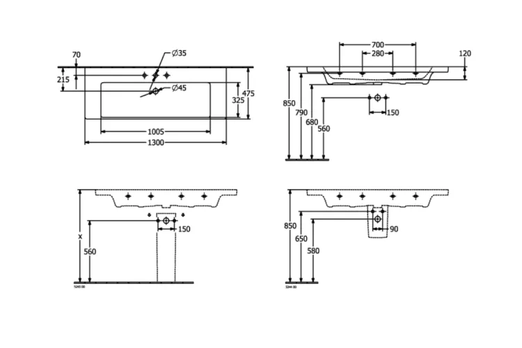 SUBWAY 3.0 Умивальник меблевий 130x47,5 см (4A70D501) image 6