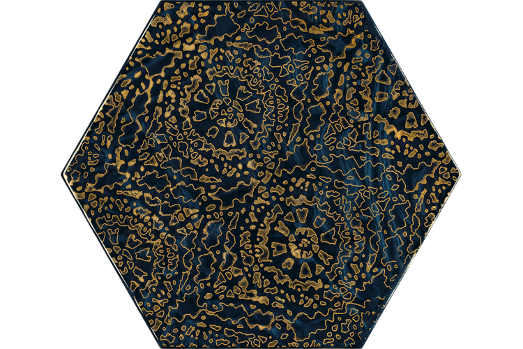 URBAN COLOURS BLUE INSERTO SZKLANE HEKSAGON A 19.8х17.1 декор (плитка настінна) зображення 1