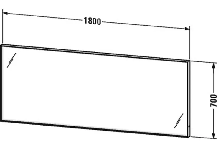 L-CUBE Дзеркало з підсвіткою 180х70х6.7 см (LC738600000) image 2