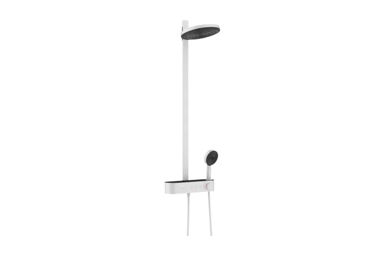 Душова система Pulsify S Showerpipe 260 2jet 400 EcoSmart, Matt White (24241700) зображення 1