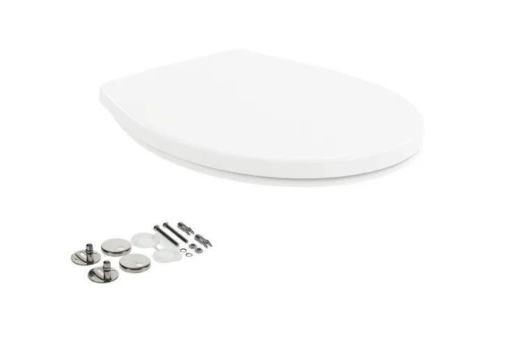O.NOVO Сидіння на унітаз QuickRelease SoftClosing, сталеві кріплення 94 x 107 mm, Chrome (8M43S101) зображення 1