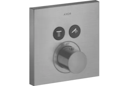 Термостат для 2-х споживачів Axor ShowerSelect square прихованого монтажу Brushed Bronze 36715140