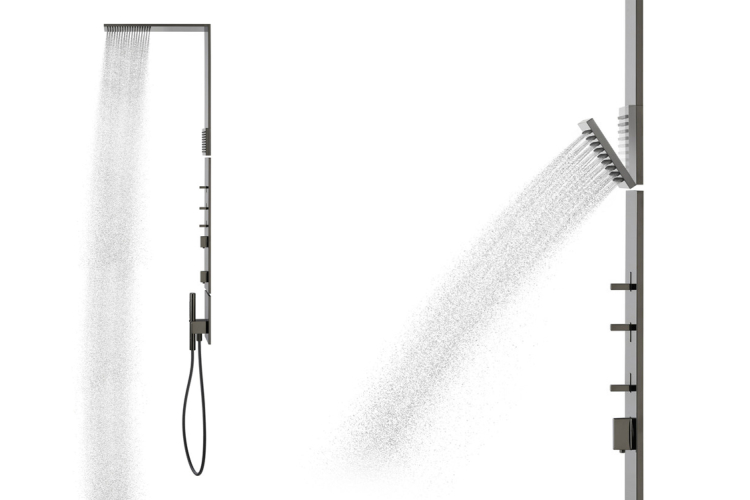 Душова панель Axor ShowerComposition 110/220 1jet з плечовим душем та термостатом, Matt Black (12595670) зображення 2