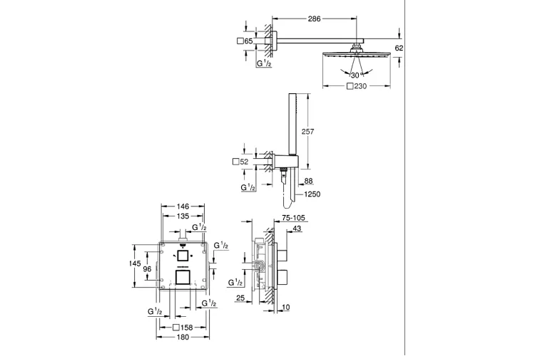 Комплект для душу GROHTHERM SMARTCONTROL 34741000  зображення 2