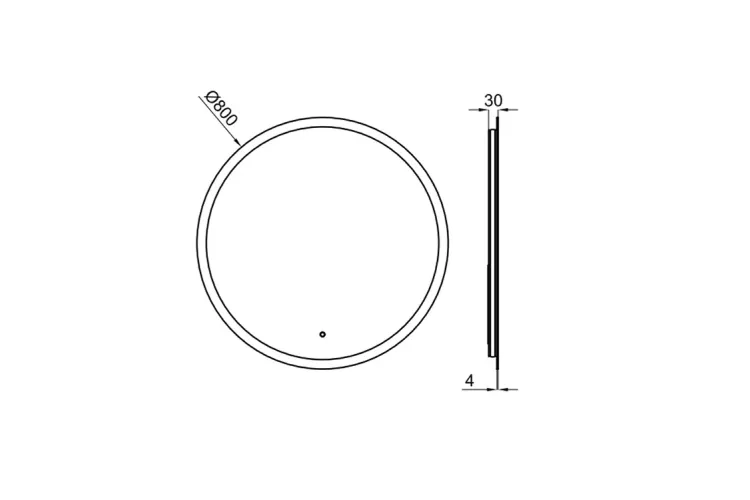ROUND, Дзеркало 80 см. з підсвіткою, сенсорне управління (100334338) image 3