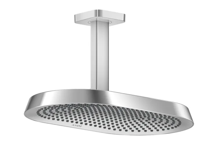 Верхній душ Axor ShowerSphere 370х220 2jet EcoSmart зі стельовим кронштейном, Chrome (39758000) image 1
