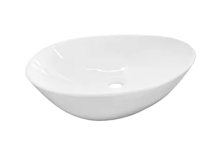 VERA Умивальник накладний без отвору під змішувач 46x42x13, glossy white