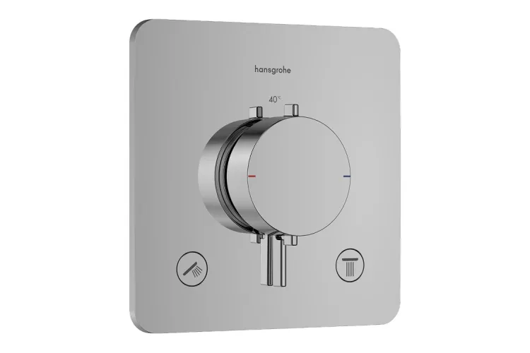 Термостат прихованого монтажу Ecostat Comfort Q на 2 функції, Chrome (33713000) зображення 1