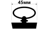Корок для кухонної мийки з ручкою гумовий 6/4 "  45 мм HC59-45 image 2