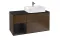 FINION Тумба під умивальник 120x60,3x50,1 Walnut Veneer/Black Matt Lacquer (F142PDGN)