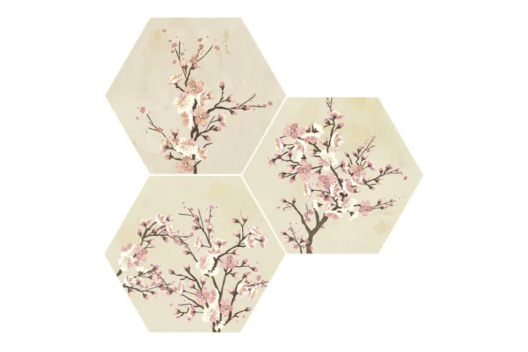 G-7254 MOOD IVORY DECOR HEXAGON 11MM 25x29 (плитка для підлоги і стін) image 2