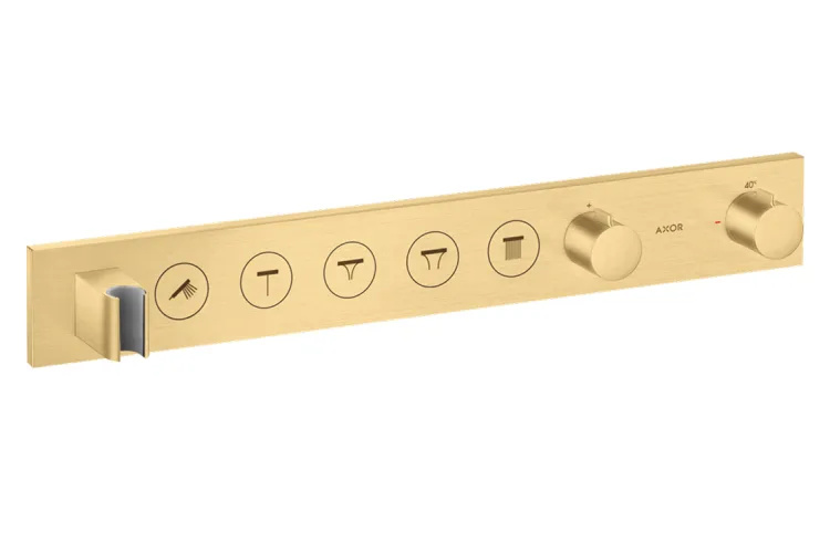 Термостат для 5-х споживачів AXOR Select прихований монтаж, Brushed Gold Optic 18358250 зображення 1