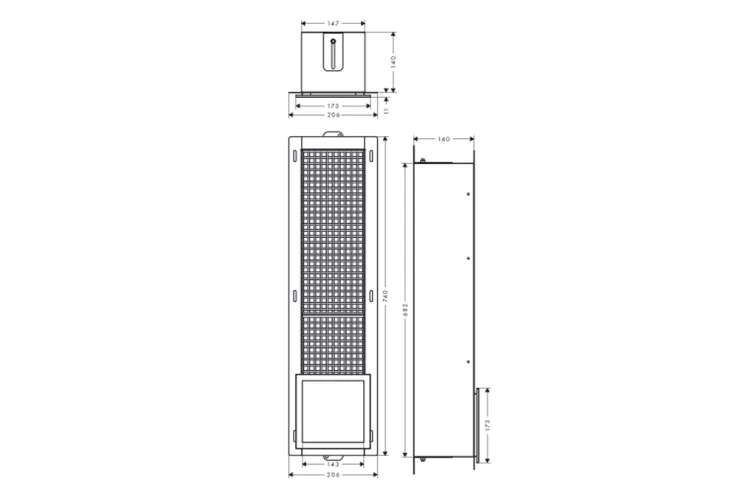 XtraStoris Original Вбудований тримач запасного туалетного паперу на 6 рулонів, Brushed Stainless Steel 56058800 зображення 4