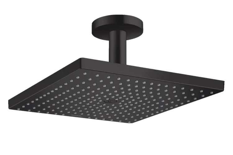 Верхній душ Raindance Select E 300 1jet Air EcoSmart з тримачем до стелі, Matt Black (26251670) image 1