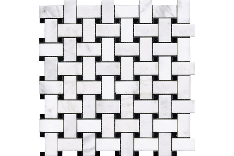 G126 VICTORIAN TRENZADO MARMARA NEGRO 30x30x1 (мозаїка) зображення 1