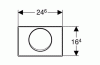 Кнопка змиву Delta 15 з нержавіючої сталі (115.101.00.1) зображення 2