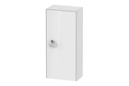 WHITE TULIP Шафа для ванної права 40х88 см White High Gloss Lacquer, ручка хром (WT1323R8585) 