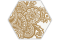 SHINY LINES GOLD HEKSAGON INSERTO B 19.8X17.1 (декор для стін та підлоги)