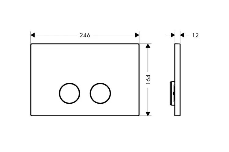 Панель змиву AXOR FlushPlate iFrame, Brushed Brass (42531950) зображення 2