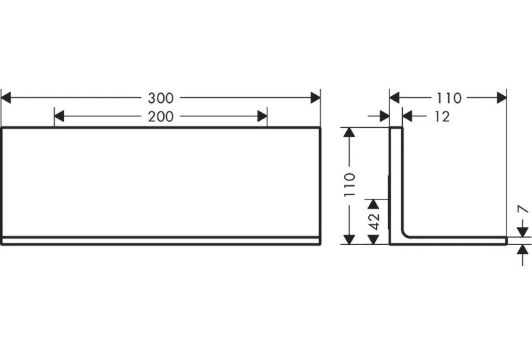 Поличка Axor Universal Rectangular, Chrome (42644000) image 2