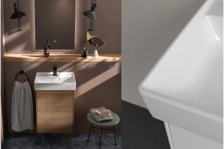 COLLARO Умивальник 500x400 мм з отвором та переливом White Alpin TitanCeram (43345001) image 2