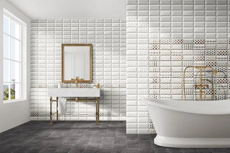 Колекція білої керамічної плитки BUMPY від MAINZU CERAMICA. Фото 2