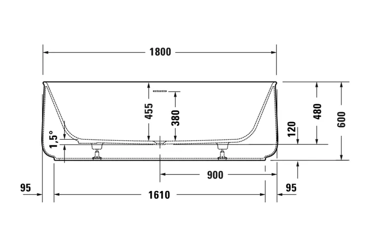 ZENCHA Ванна вільностояча двостороння 180х90 Air-System (760463000AS0000) image 6