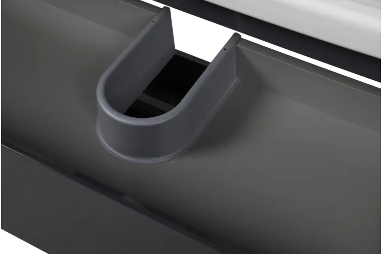 Тумба ЕЛІТ 100 см з умивальником Еліт, графіт глянець (підлогова) зображення 5