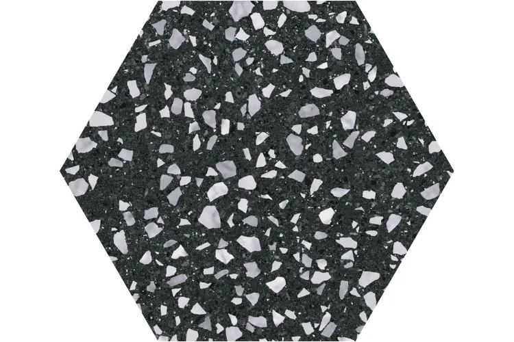 VENICE BLACK HEX 22x25 (шестигранник) (плитка для підлоги і стін) image 3