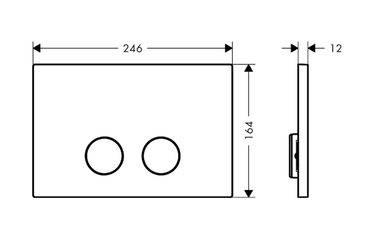 Панель змиву AXOR FlushPlate iFrame, Chrome (42531000) зображення 2