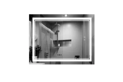 Qtap Cardinal  Дзеркало 1000х800 прямокутне, LED з антизапотіванням Touch