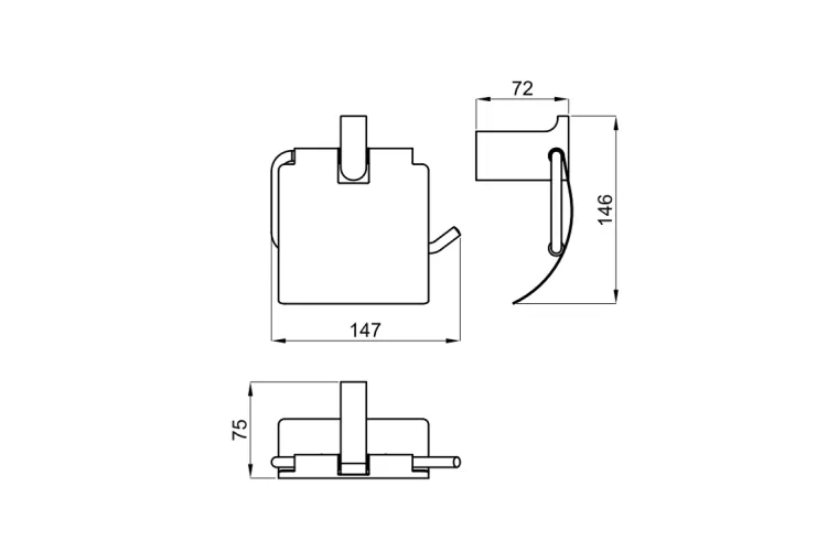 NK CONCEPT, Тримач паперу з кришкою, chrome (100328447)  image 2
