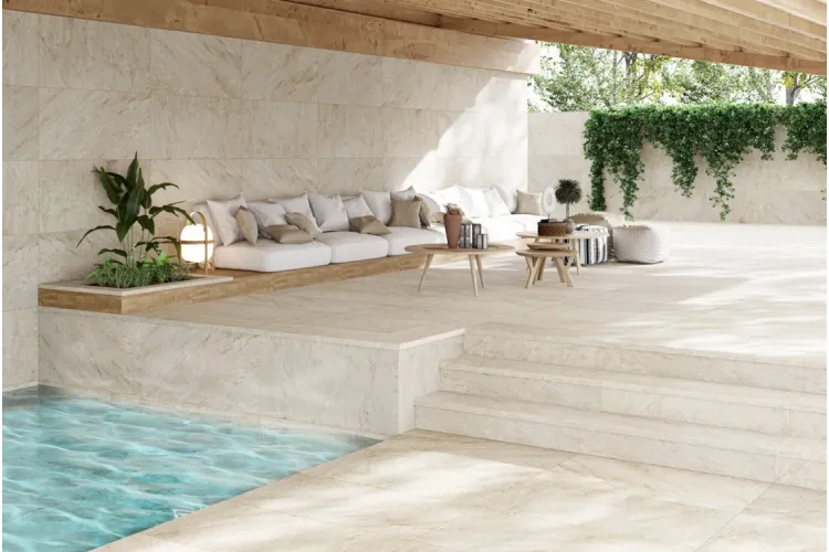 BEIGE STONE SQUARE STAIR TREAD 160x31.7 (сходинка) зображення 2