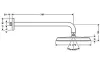 Верхній душ Raindance Classic AIR 240 мм з тримачем 383 мм, хром (27424000) image 2