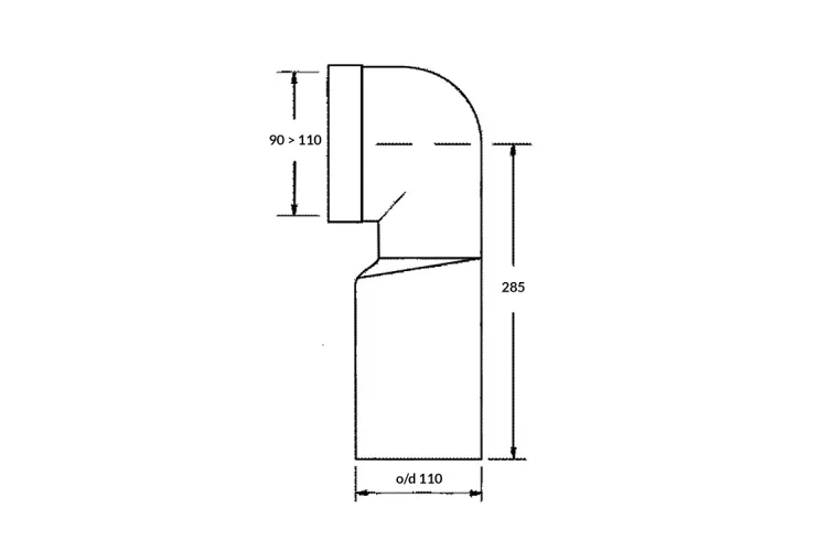 Коліно для унітазу під кутом 90 HC42-P image 2