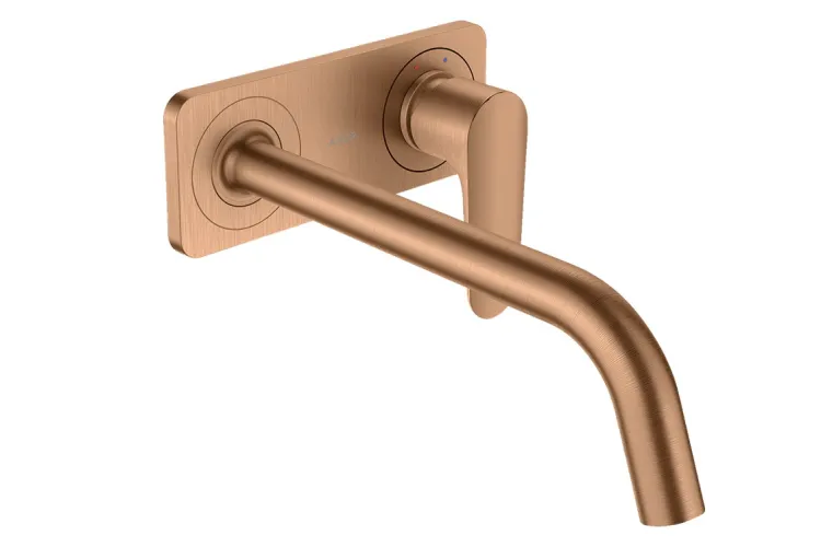 Змішувач Axor Citterio M для умивальника зі стіни на 2 отв. вилив 227 мм, Brushed Bronze 34115140 зображення 1