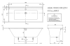 COLLARO Duo Ванна 1800х800 в комплекті з сифоном, акрил (UBA180COR2DV-01) Chrome image 3