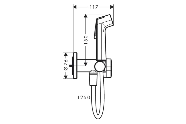 Комплект гігієнічного душу S EcoSmart+ на змішану воду, Stainless Steel Optic (29232800) image 2