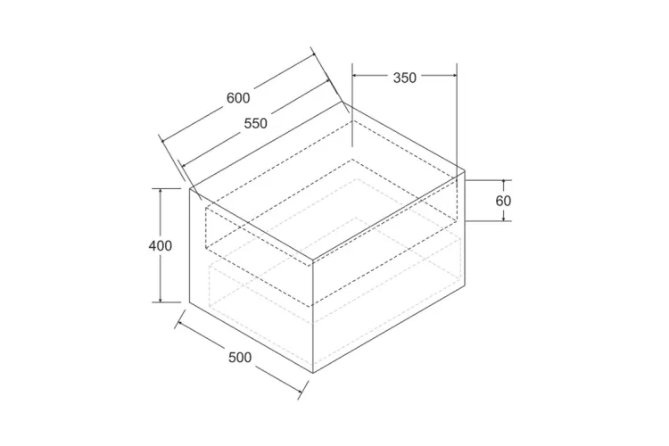 Тумба під умивал.без стільниці FLOO 60 L 60x50x40 +сифон, зол. ручка, візерунок зліва, зелена зображення 3