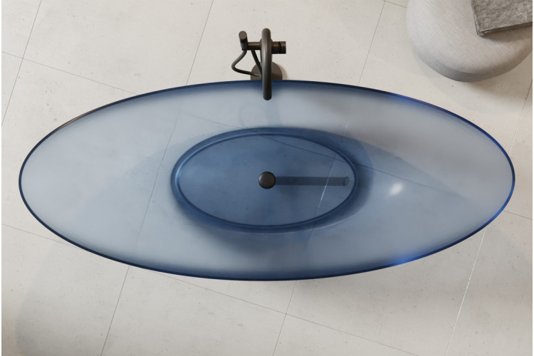 Ванна вільностояча AXYA 180х80 Blue Wave, з сифоном клік-клак хром зображення 6