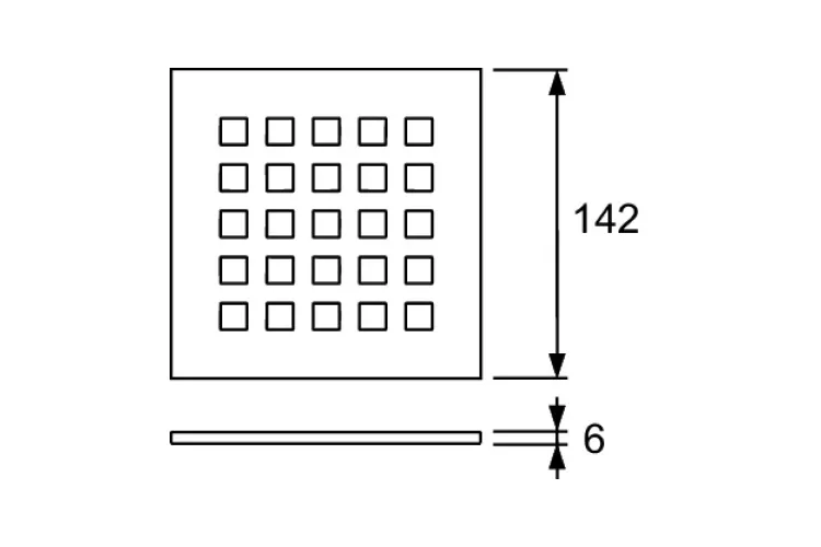 Решітка TECEdrainpoint S 150мм “quadratum” з нержавіючої сталі TECE (3665009) зображення 2